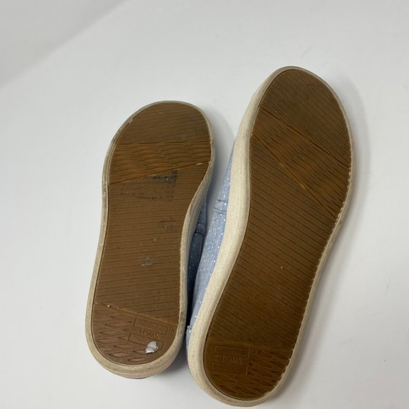 TOMS Womens Avalon Sneaker Shoe Blue Polka Dot Sz 6.5 - Picture 7 of 8